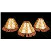 Image 1 : A SET OF THREE PIERCED SILVER PLATED BOUDOIR LAMP SHADES