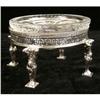 Image 2 : A PAIR OF TIFFANY & COSTERLING SILVER FOOTED CIRCULAR SWEETMEAT DISHES WITH MOLDED GLASS INSERTS