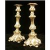 Image 1 : A PAIR OF ROCOCO SILVER PLATED CANDLESTICKS