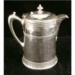 A MERIDAN SILVER PLATED CIDER PITCHER