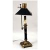Image 5 : A BRASS AND BLACK ENAMEL RAILROAD STYLE TABLE LAMP