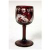 Image 5 : A RUBY CUT-TO-CLEAR GLASS DECANTER