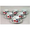 Image 1 : A SET OF SIX HAVILAND LIMOGES PORCELAIN FLORAL DECORATED CUPS AND SAUCERS