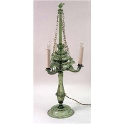 A MURANO GLASS THREE-BRANCH CANDELABRUM
