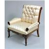 Image 2 : TWO SIMILAR VICTORIAN EASTLAKE STYLE PARCEL-GILT ROSEWOOD SLIPPER CHAIRS