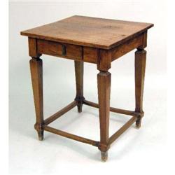A NEOCLASSICALY STYLE WALNUT SIDE TABLE