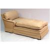 Image 1 : A BEIGE UPHOLSTERED CHAISE LOUNGE