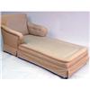 Image 4 : A BEIGE UPHOLSTERED CHAISE LOUNGE
