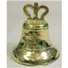 Image 1 : A CAST BRASS BELL WITH CROWN-FORM FINIAL