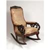 Image 1 : A VICTORIAN CARVED MAHOGANY PARLOR ROCKING CHAIR
