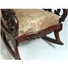 Image 5 : A VICTORIAN CARVED MAHOGANY PARLOR ROCKING CHAIR