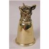 Image 2 : A GROUP OF BRASS FOX HEAD STIRRUP CUPS