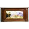 Image 1 : A CARVED OAK DECORATIVE FRAMED OIL ON BOARD