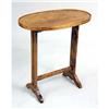 Image 1 : A LOUIS XVI STYLE FIGURED MAPLE AND OAK TRESTLE-BASE SIDE TABLE