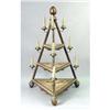 Image 1 : A GILTWOOD GRADUATED THREE TIER TRIANGULAR CANDLEHOLDER