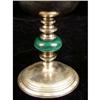 Image 3 : A BUCCELLATI GOLD WASHED STERLING SILVER AND MALACHITE CHALICE
