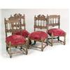 Image 1 : A SET OF FOUR BAROQUE STYLE WALNUT SIDE CHAIRS
