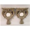 Image 1 : A PAIR OF GEORGIAN STYLE COMPOSITION MIRRORED WALL BRACKETS