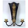 Image 2 : A PAIR OF REGENCY STYLE TWO-LIGHT RAMS HEAD SCONCES