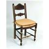 Image 2 : A SET OF THREE PROVINCIAL STYLE GRAIN-PAINTED AND PARCEL-GILT RUSH SEAT SIDE CHAIRS