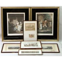 A MISCELLANEOUS GROUP OF FRAMED POLYCHROME PRINTS