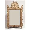 Image 1 : A CARVED GILTWOOD DECORATED NEOCLASSICAL STYLE LOOKING GLASS