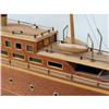 Image 3 : AN INLAID WALNUT SCALE MODEL OF A YACHT