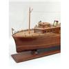 Image 5 : AN INLAID WALNUT SCALE MODEL OF A YACHT