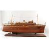 Image 6 : AN INLAID WALNUT SCALE MODEL OF A YACHT