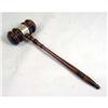 Image 1 : A METAL-MOUNTED STAINED PINE GAVEL