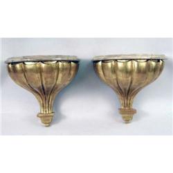 A PAIR OF GEORGIAN STYLE GILTWOOD BRACKETS