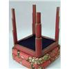Image 4 : A CHINESE STYLE RED-PAINTED STOOL