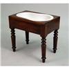 Image 1 : A GEORGE III MAHOGANY PORCELAIN INSET BIDET