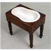Image 3 : A GEORGE III MAHOGANY PORCELAIN INSET BIDET