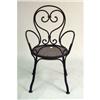 Image 3 : THREE BROWN-PAINTED WROUGHT-IRON ARMCHAIRS
