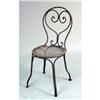 Image 4 : THREE BROWN-PAINTED WROUGHT-IRON ARMCHAIRS