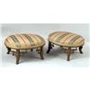 Image 1 : A PAIR OF VICTORIAN GILTWOOD SMALL OVAL STOOLS
