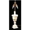 Image 2 : A PAIR OF WHITE ALABASTER URN-FORM TABLE LAMPS