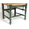 Image 4 : A FRENCH PROVINCIAL STYLE GREEN-PAINTED RUSH-SEATED ARMCHAIR