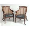 Image 1 : A PAIR OF EARLY VICTORIAN MAHOGANY ARMCHAIRS: