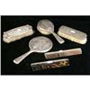 Image 1 : A GROUP OF SIX STERLING SILVER HANDLED DRESSER ITEMS