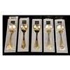 Image 1 : A SET OF FIVE GEORG jENSEN, DENMARK GOLD PLATED STERLING SILVER YEAR COLLECTORS SPOONS IN ORIGINAL B