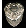 Image 2 : A STERLING SILVER LIDDED GLASS HEART-FORM DRESSER BOX