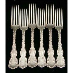 A WHITING DIVISION OF GORHAM "LOUIS XV" PATTERN (1891) STERLING SILVER GROUP OF FORKS