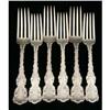 Image 1 : A WHITING DIVISION OF GORHAM "LOUIS XV" PATTERN (1891) STERLING SILVER GROUP OF FORKS