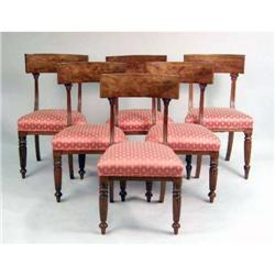 A SET OF SIX WILLIAM IV MAHOGANY DINING CHAIRS