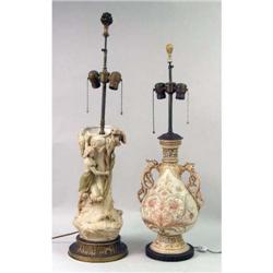 TWO CERAMIC LAMPS