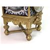 Image 5 : A LATE VICTORIAN PORCELAIN AND BRASS MANTLE GARNITURE