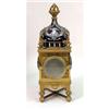 Image 7 : A LATE VICTORIAN PORCELAIN AND BRASS MANTLE GARNITURE