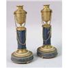 Image 1 : A PAIR OF DIRECTIORE ORMOLU-MOUNTED GRAY MARBLE CASSOLETTES